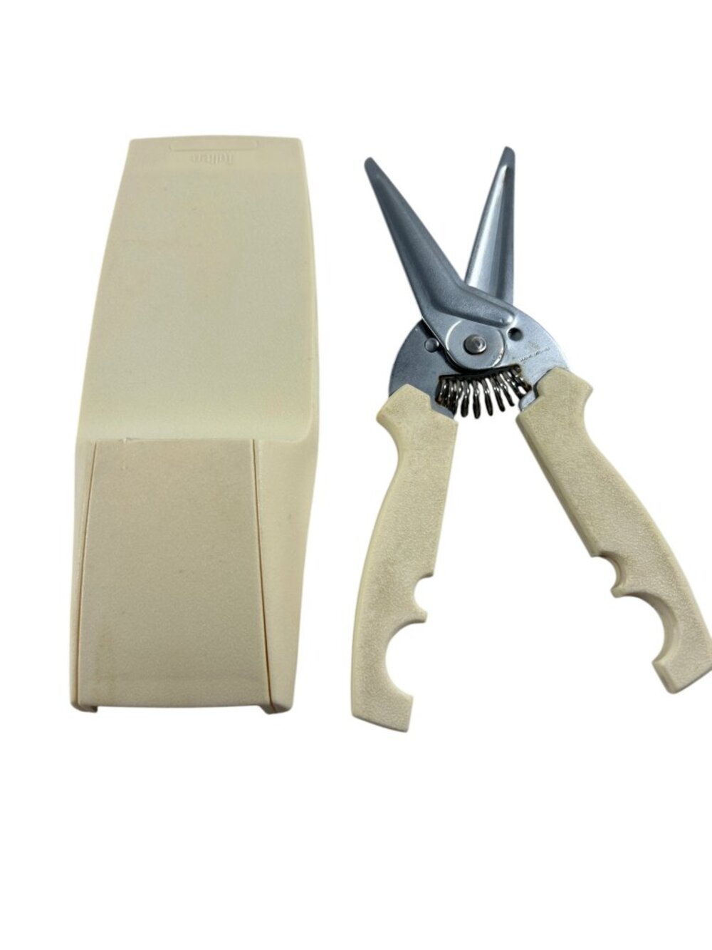 Vintage Tullen Spring Loaded Kitchen Shears Scissors Poultry Snips With Holder